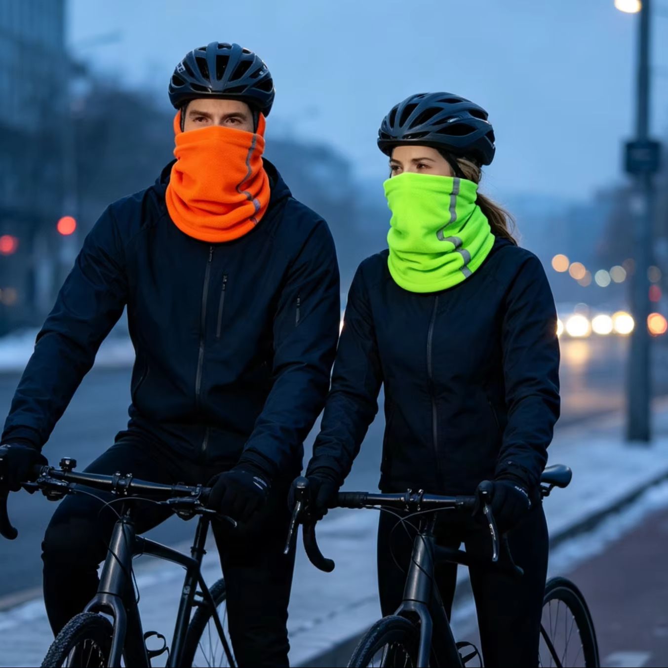 Neck Gaiter Fleece - ขนแกะคอ Gaiter การมองเห็นสะท้อนแสงความปลอดภัยคออุ่น Balaclava Bandana ฤดูหนาวผ้าพันคออบอุ่นสําหรับผู้หญิงผู้ชาย