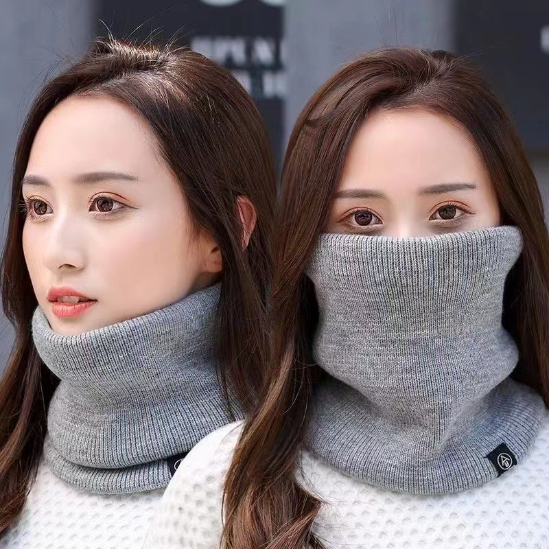 Neck Gaiter Fleece - ผ้าคลุมคอแบบหนาบุขนแกะสำหรับฤดูหนาว ใช้สำหรับปั่นจักรยานกลางแจ้ง ป้องกันใบหน้า อเนกประสงค์ ถักนิตติ้ง XKDWB01