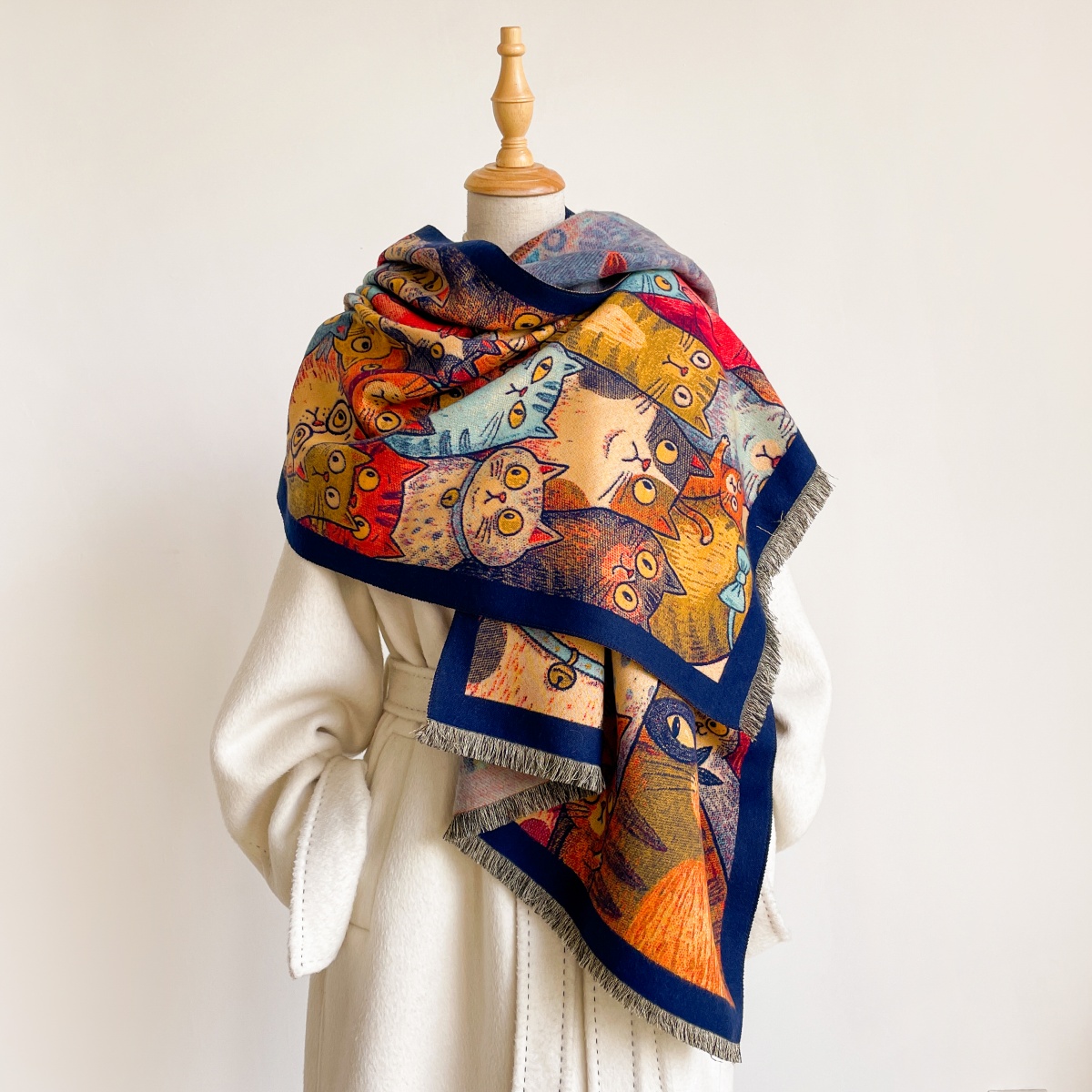 ผ้าพันคอพิมพ์ลาย ผ้าพันคอปัชมิ - Cashmere Pashmina Wrap บทวิจารณ์และราคา