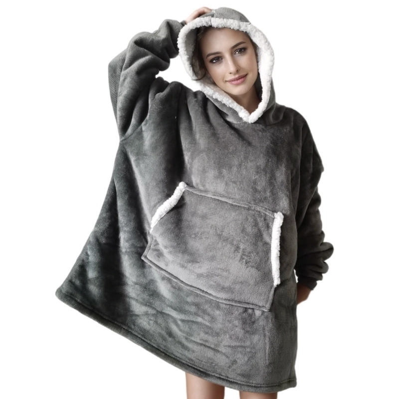 สวมใส่ผู้ใหญ่ Super Soft Flann - Sherpa Hoodie Fleece บทวิจารณ์และราคา