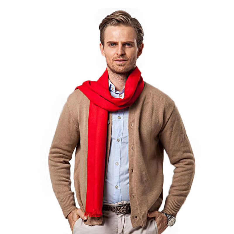 แฟชั่นฤดูหนาวสีทึบผู้ชายผ้าพัน - Wool Scarf Men บทวิจารณ์และราคา