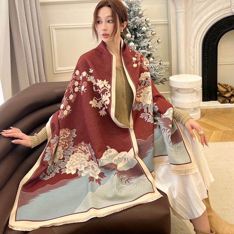 แฟชั่นฤดูหนาวใหม่ผ้าคลุมไหล่ผ้ - Cashmere Pashmina Wrap บทวิจารณ์และราคา